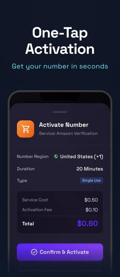 Second Number: Activate a number in one tap
